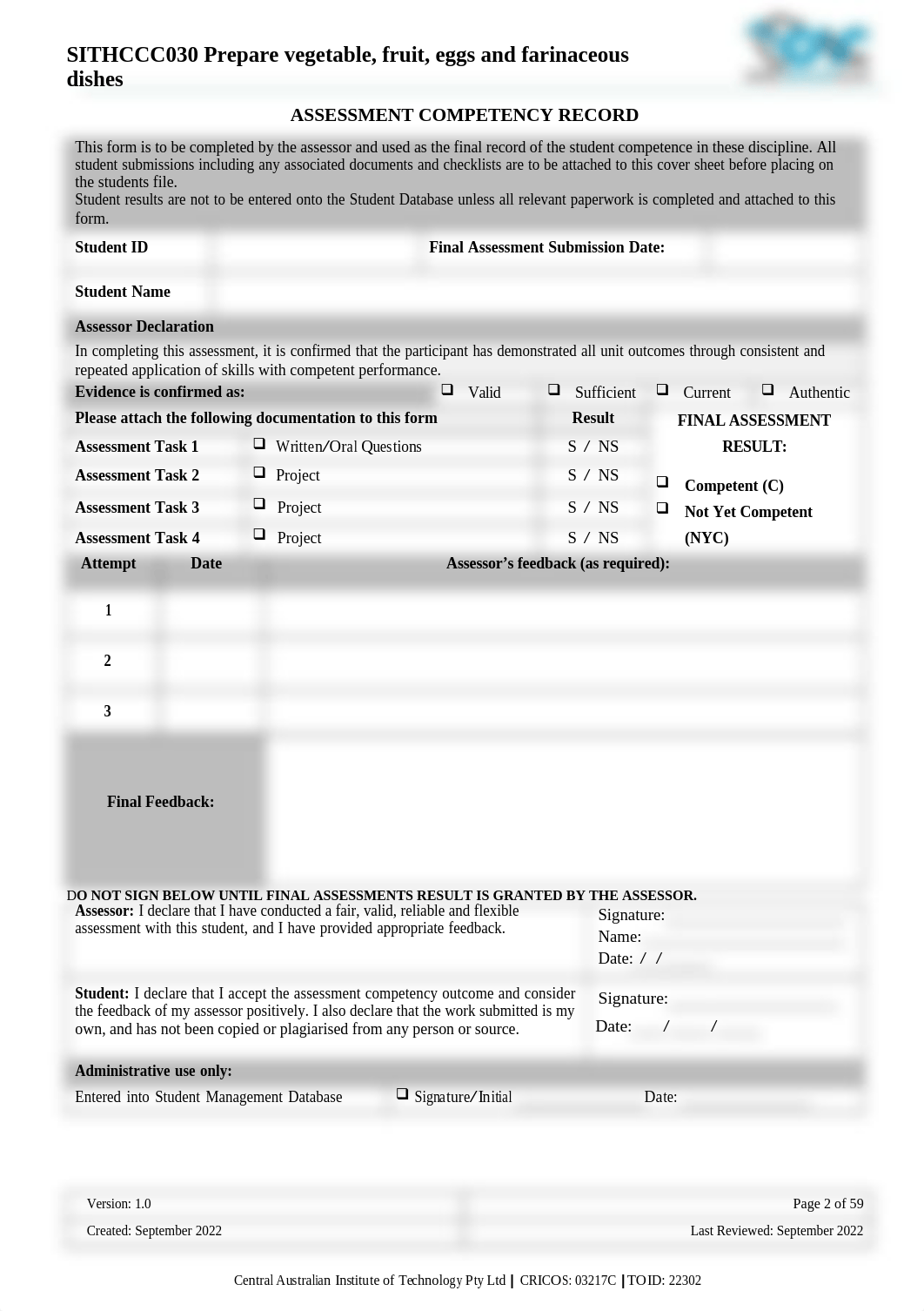 SITHCCC030_CAC Assessment Booklet.docx_dml87cpn6m2_page2