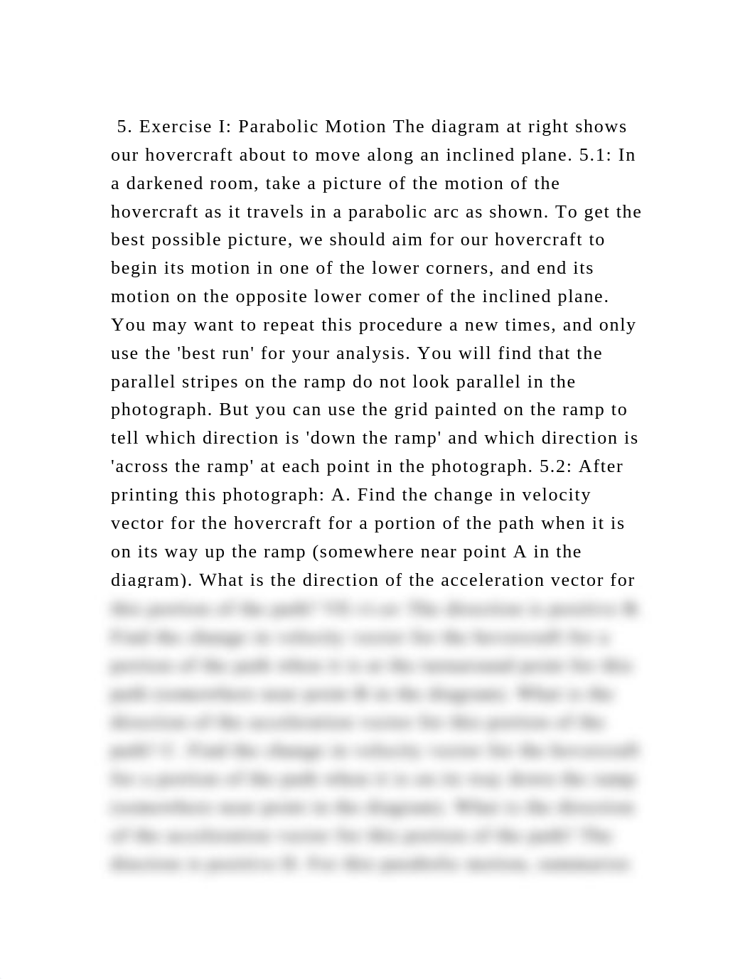 5. Exercise I Parabolic Motion The diagram at right shows our hove.docx_dmleu417gbh_page2