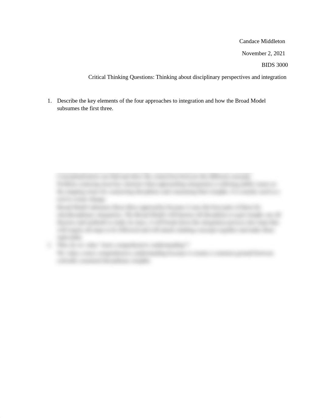 Critical Thinking Questions Thinking about disciplinary perspectives and integration.docx_dmll8t51z1j_page1