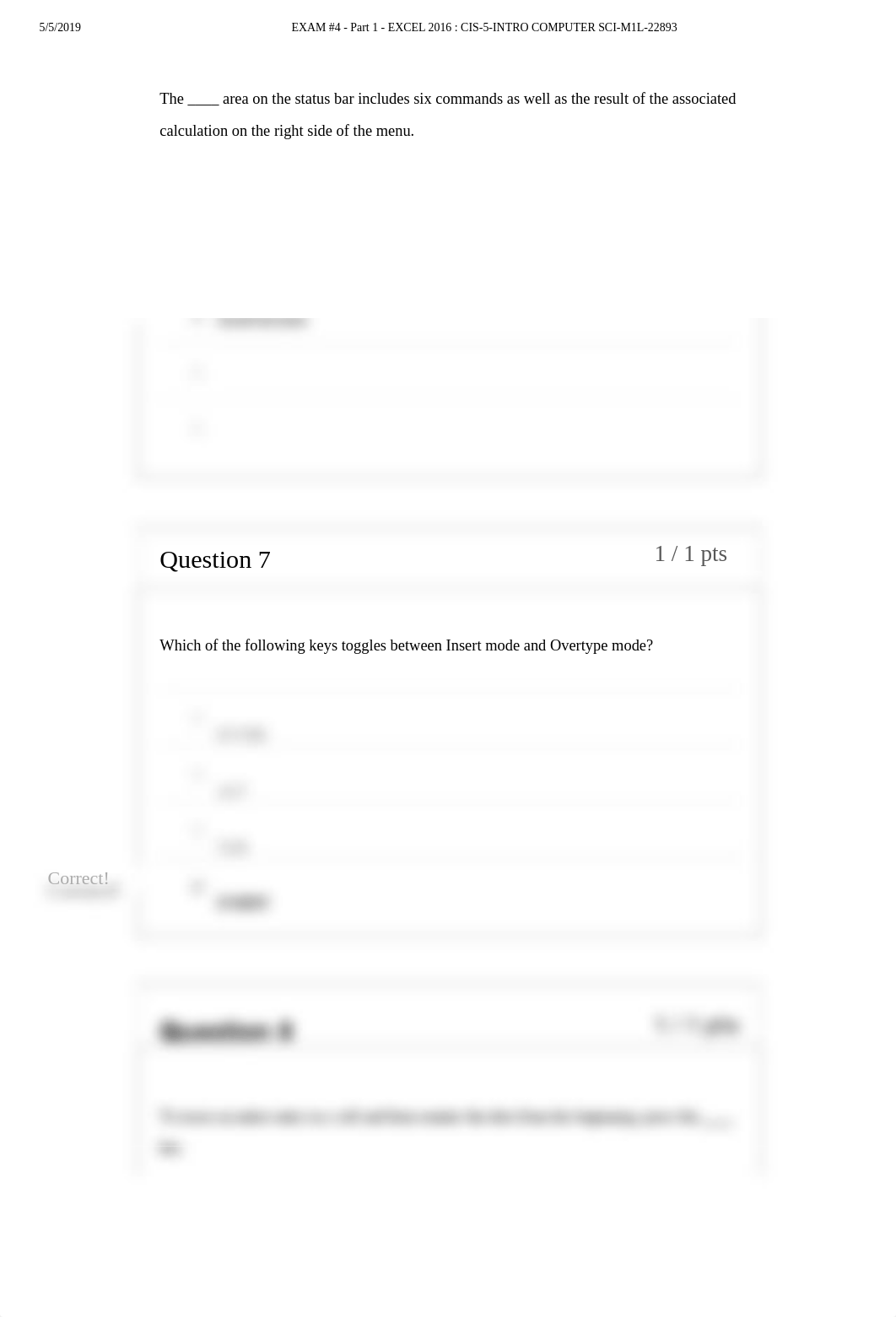 EXAM #4 - Part 1 - EXCEL 2016 _ CIS-5-INTRO COMPUTER SCI-M1L-22893.pdf_dmm1l5249ni_page4