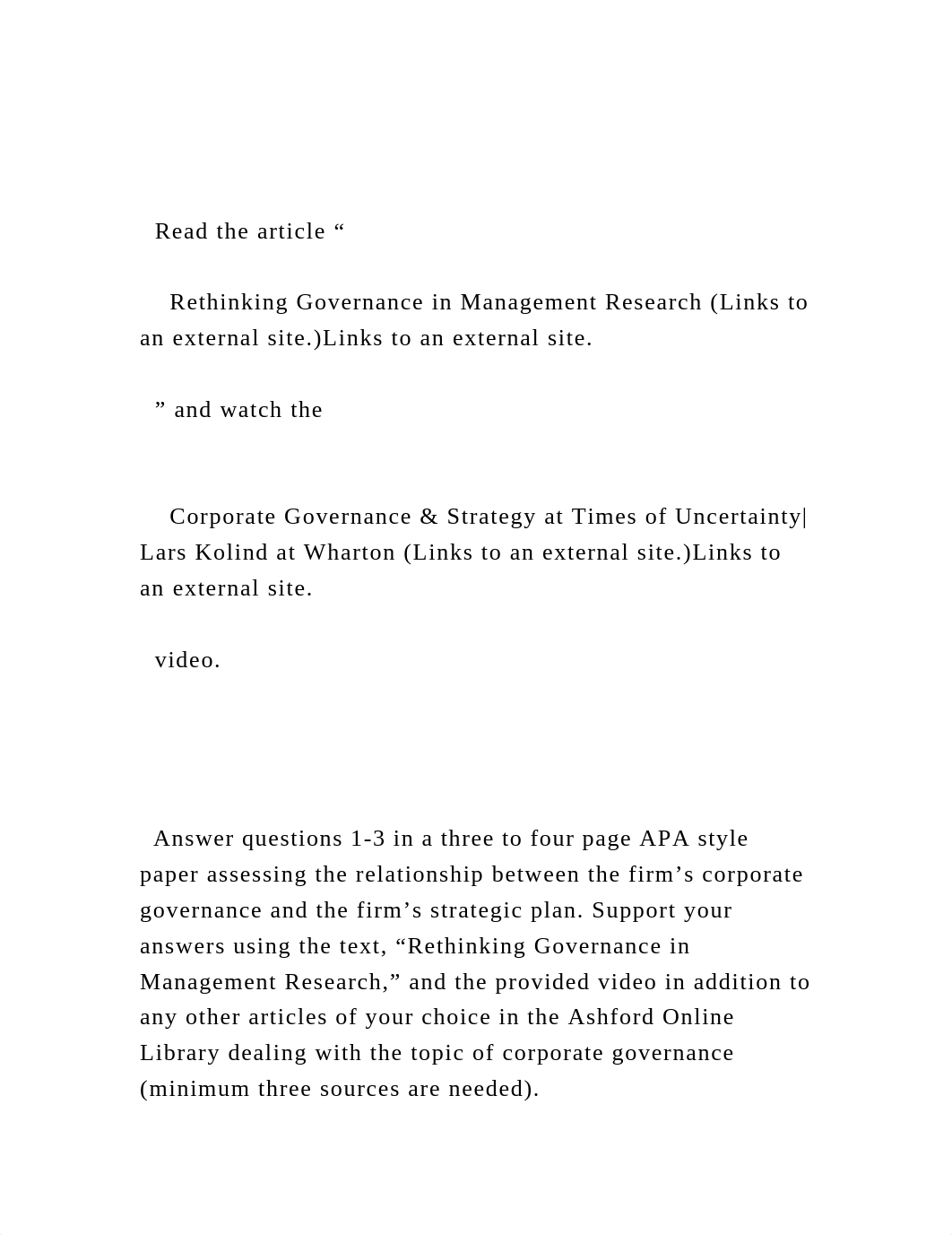 Read the article "      Rethinking Governance in Management R.docx_dmm6njogst5_page2