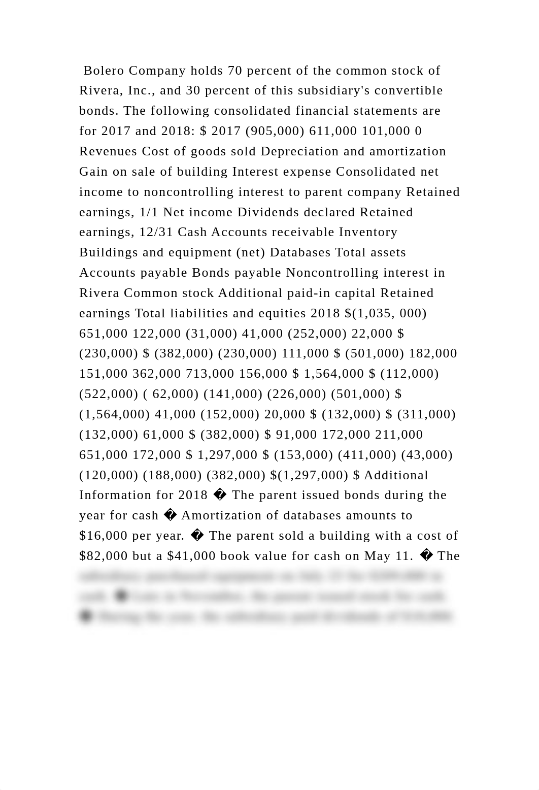 Bolero Company holds 70 percent of the common stock of Rivera, Inc., .docx_dmmy1r8h1c3_page1