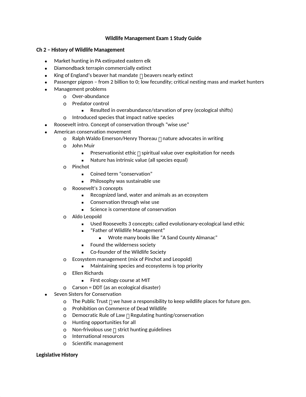 Wildlife Management Exam 1 Study Guide.docx_dmngtjbig7y_page1