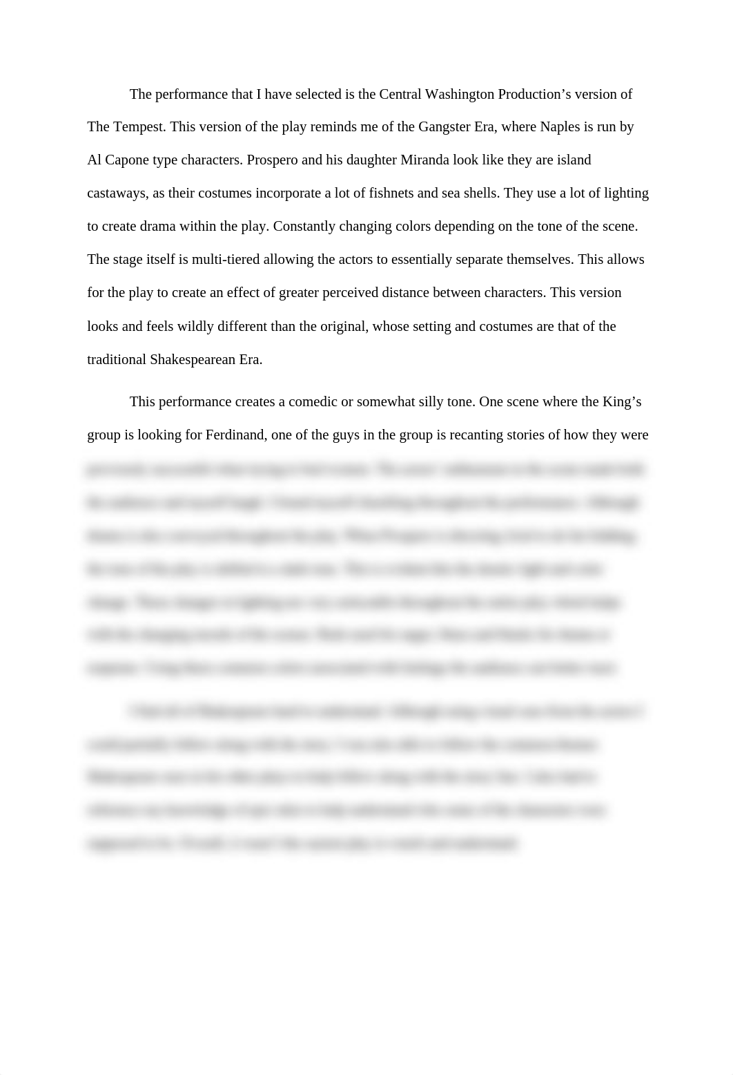 HUMN303 Week 3 The Tempest - Viewing and Reflection - Chris McCarron.docx_dmo0qiq2a6t_page1