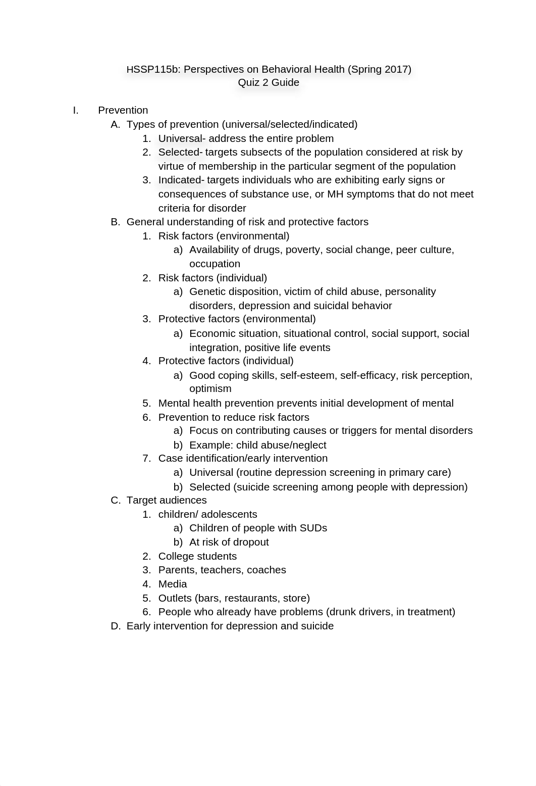 Perspectives on Behavioral Health Quiz 2 Study Guide.docx_dmo6lyabdu3_page1