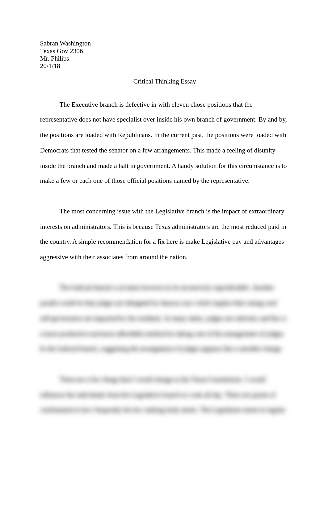 Sabran Washington Texas gov Critical Thinking Essay.docx_dmoxaqyikqr_page1