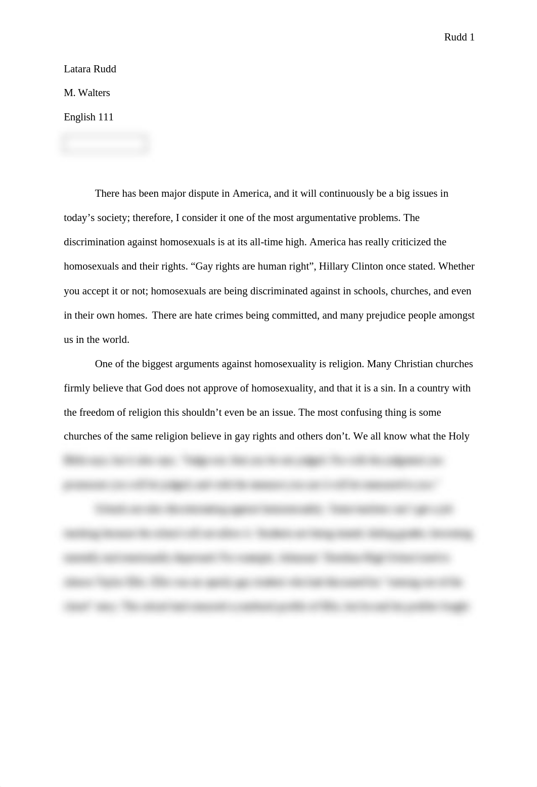 Example Essay 1-Discrimination Of Homosexuals.docx_dmp7mbuyunn_page1