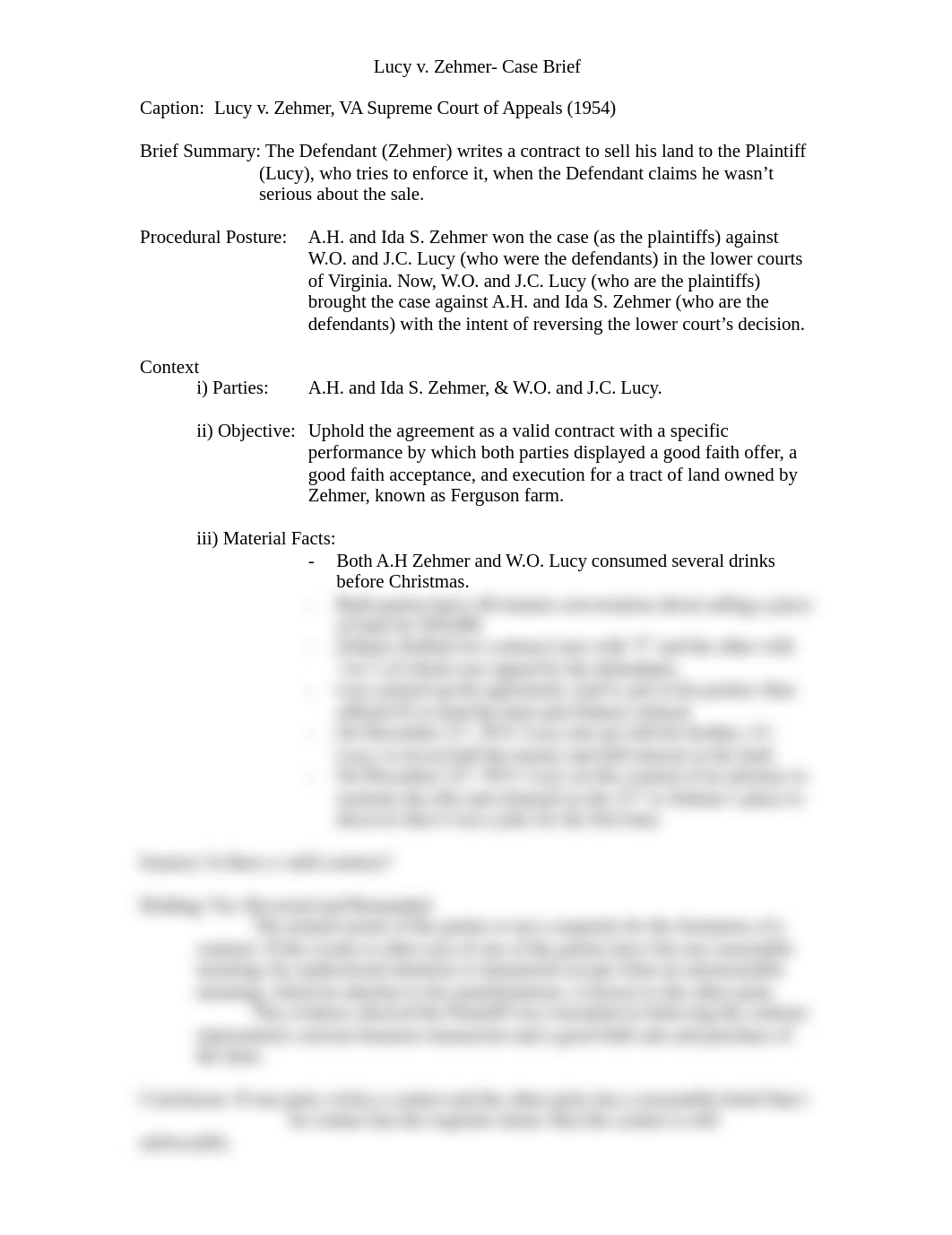 x Lucy v. Zehmer- Case Brief.docx_dmpkxyxp8fv_page1