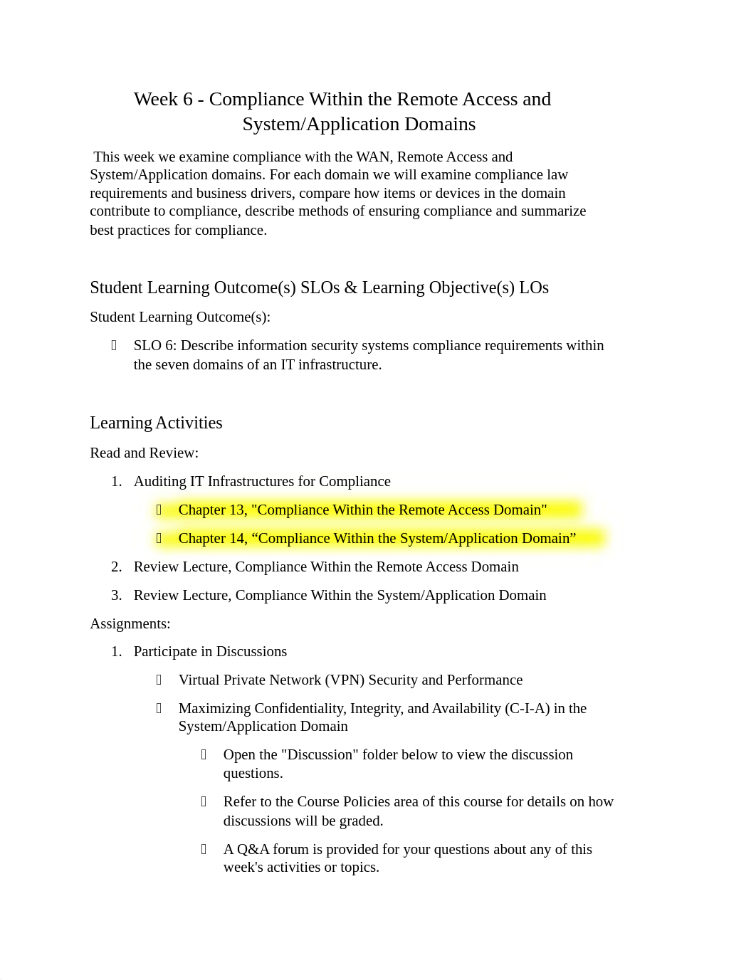 Week 6 - Compliance Within the Remote Access and System Application Domains.docx_dmps6cro1hz_page1