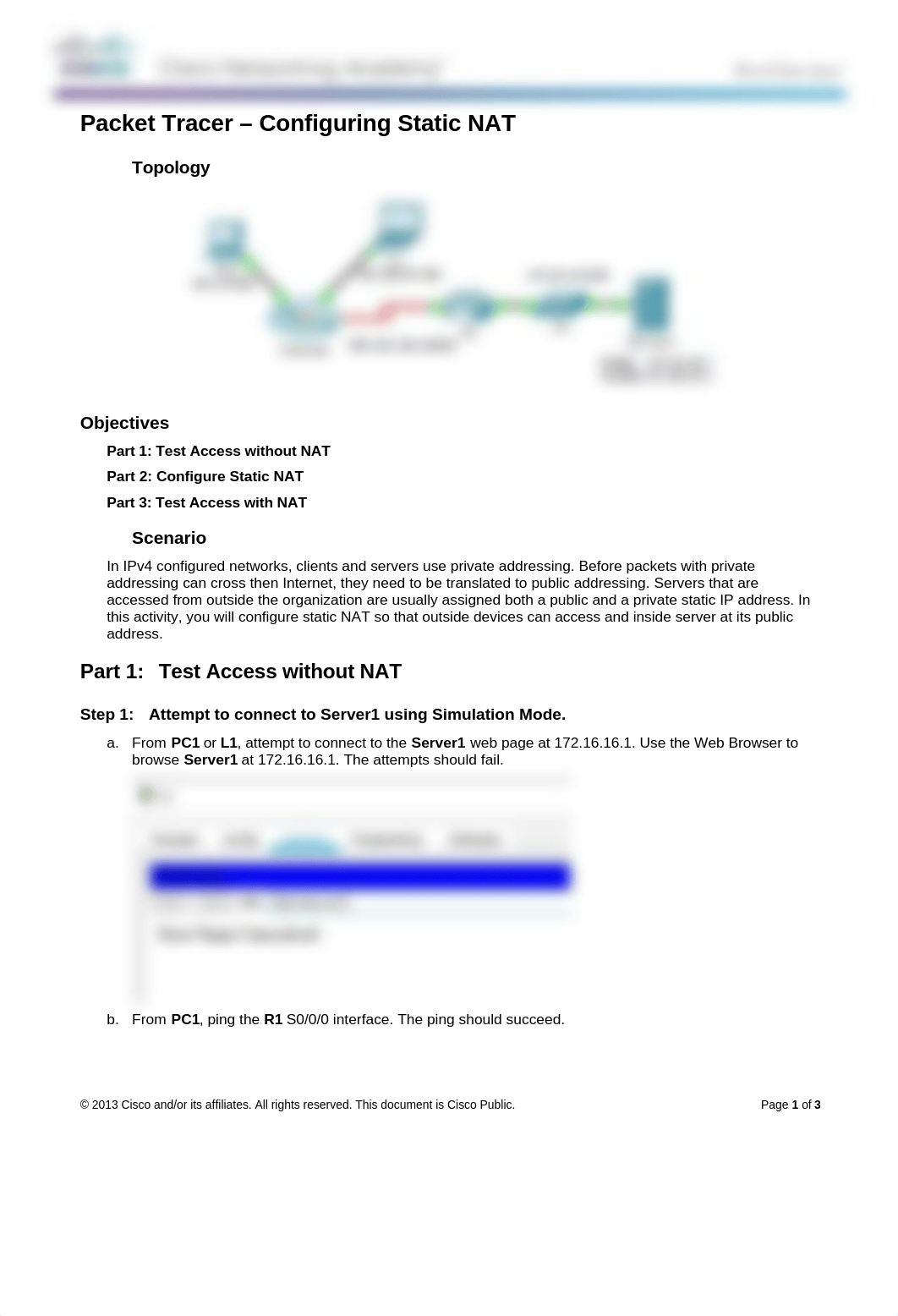 FIN9.2.1.4 Packet Tracer - Configuring Static NAT Instructions.docx_dmq7ahwqn8m_page1