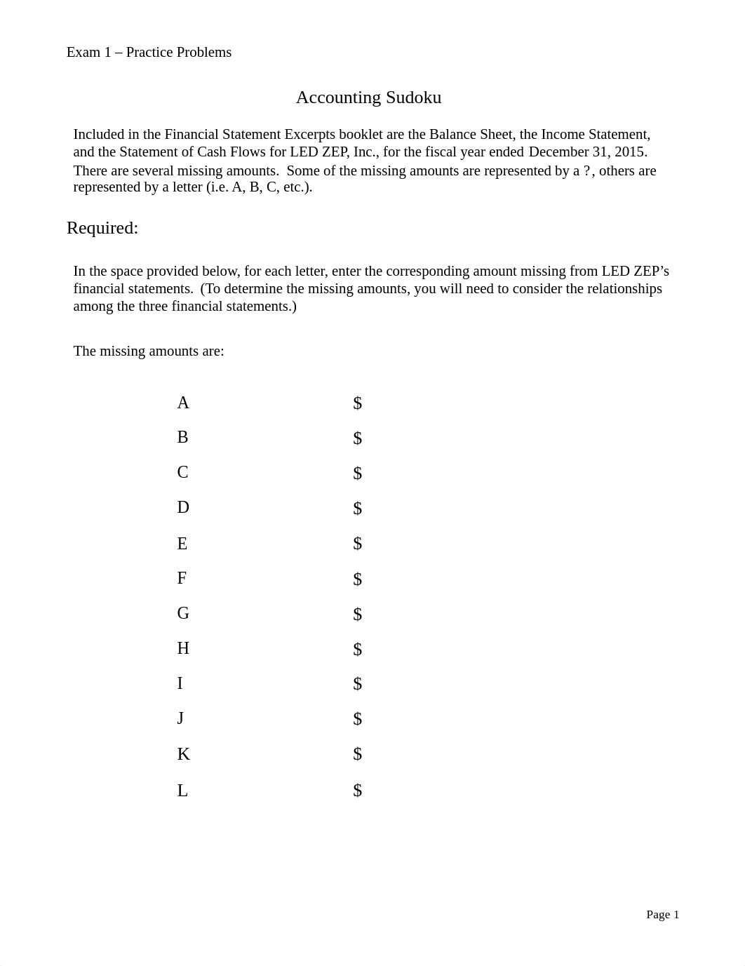 Exam1 - Practice Questions & Solutions (All)_dmqk44j33he_page1