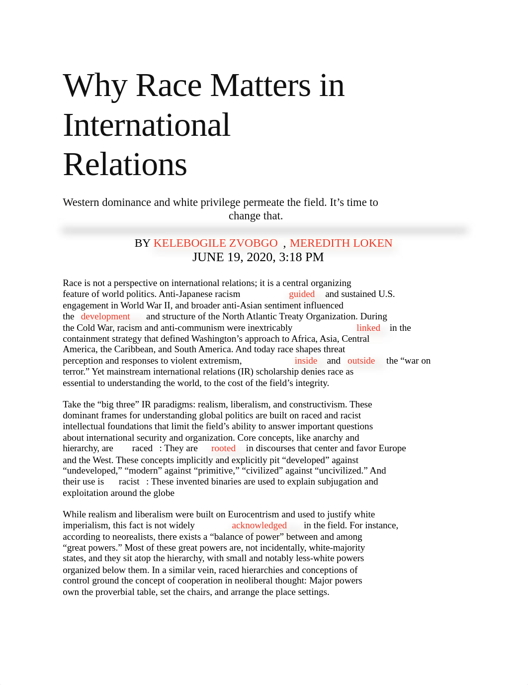 4-Zvobgo, Why Race Matters in International Relations.docx_dmr1y0srmzf_page1