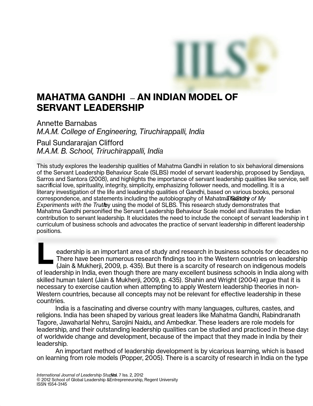 IJLS_Vol7Iss2_Barnabas_pp132-150 (Servant Leadership) (1).pdf_dmr6cewg70j_page1