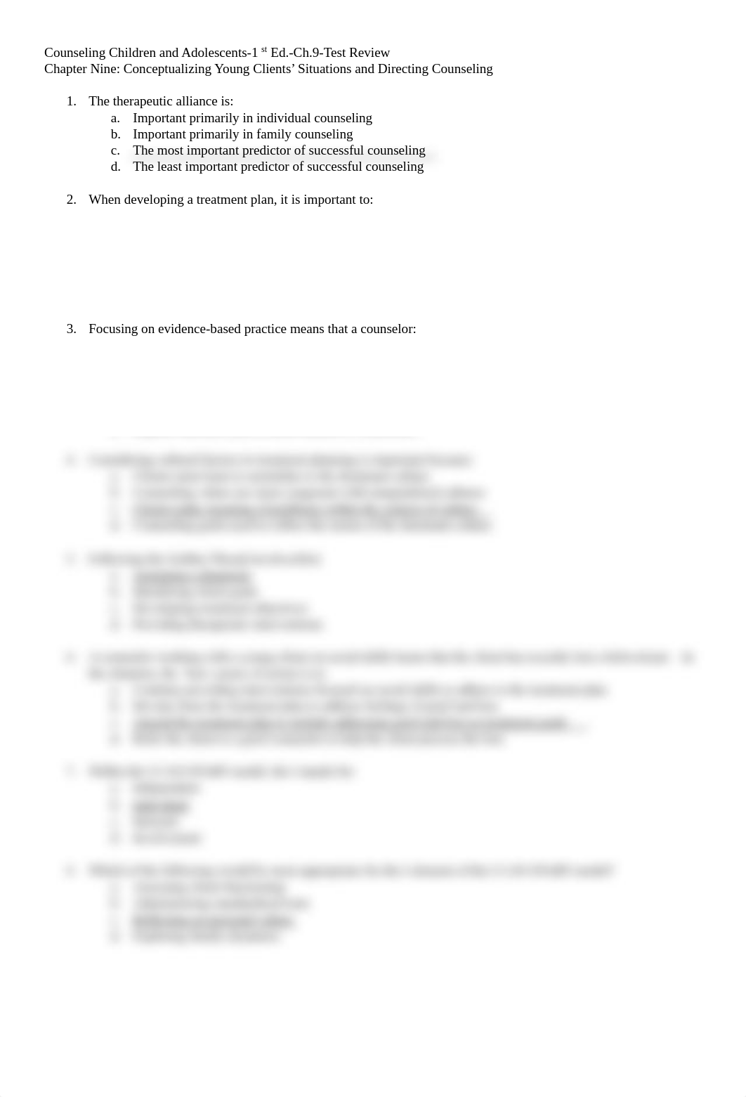 Counseling Children and Adolescents-1st Ed.-Ch.9-Test Review.pdf_dmrivlevio0_page1