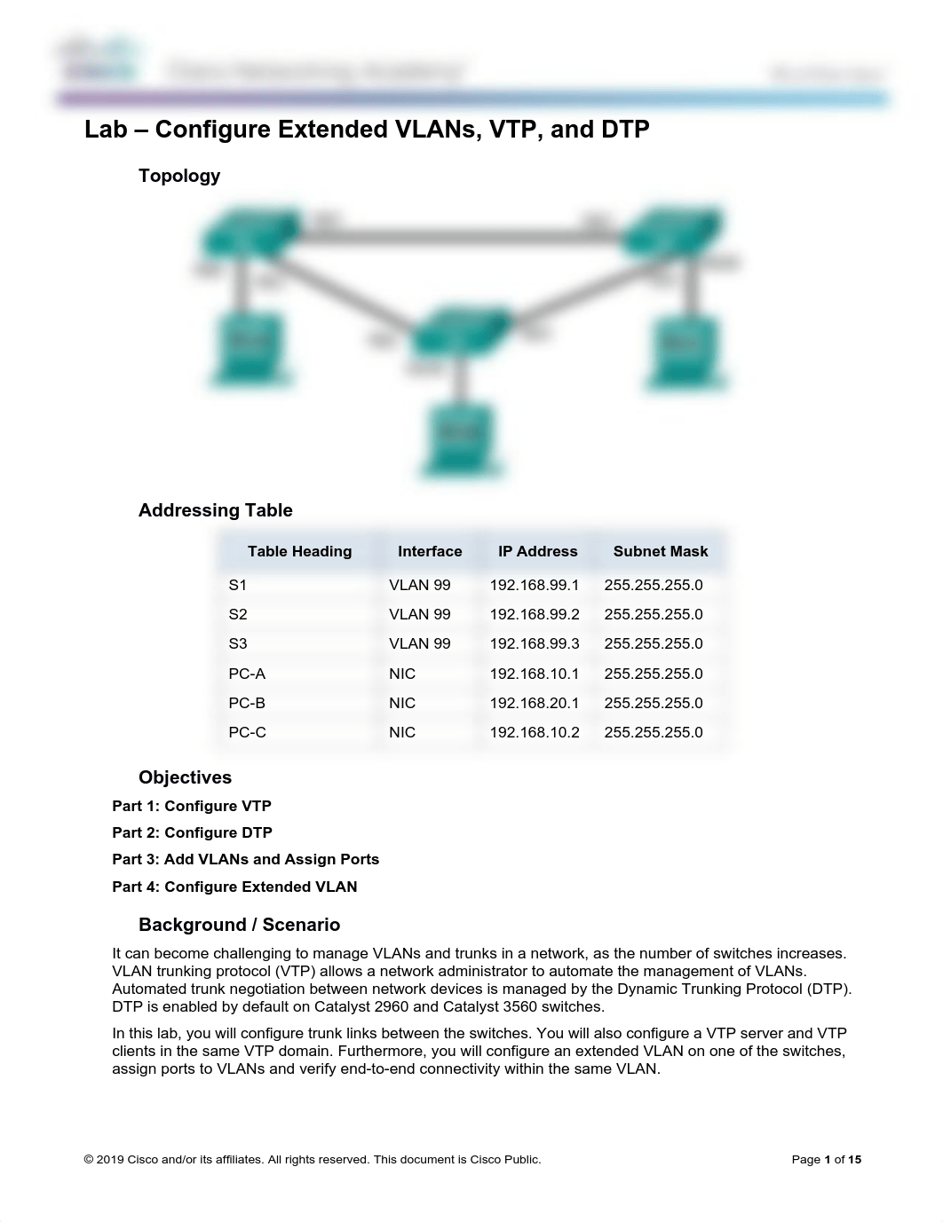 2.1.4.5 Lab - Configure Extended VLANs, VTP, and DTP (1).docx_dmrrt3i1u7i_page1