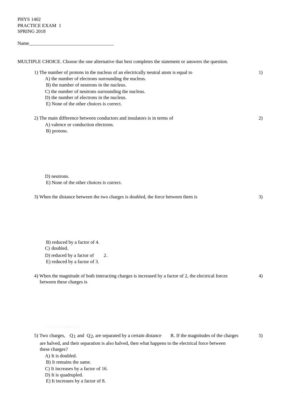 PHYS 1402 Practice Exam 1.pdf_dmsenlzauzz_page1