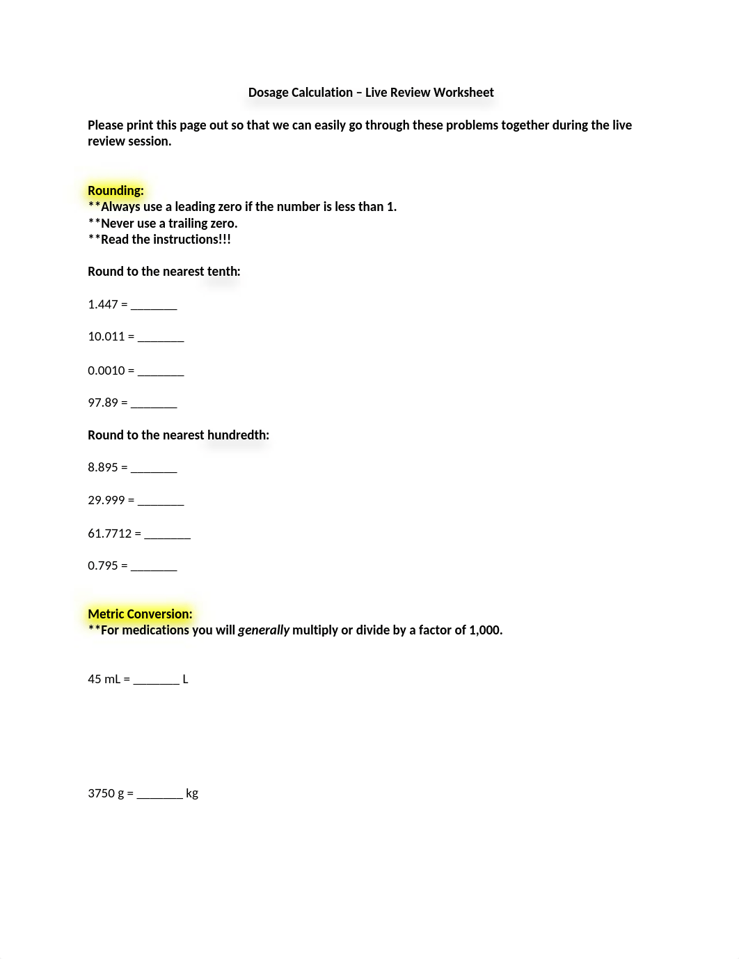 Dosage Calc Live Review Worksheet.docx_dmt3ny416tx_page1