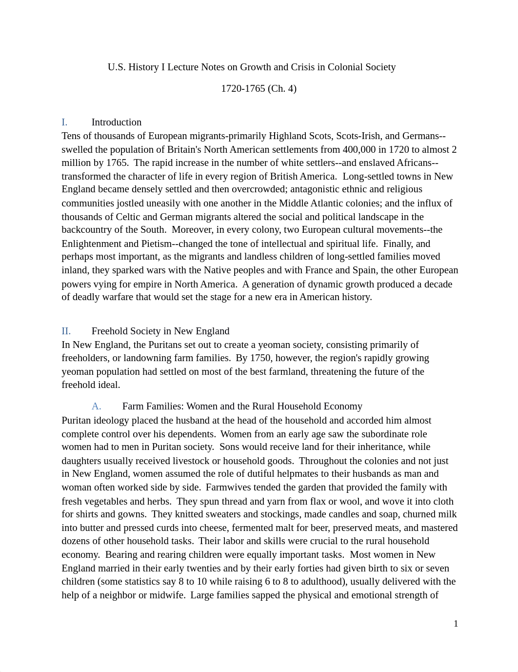 U.S. History I Lecture Notes on Growth and Crisis in Colonial Society (1).docx_dmth4zvsn5h_page1