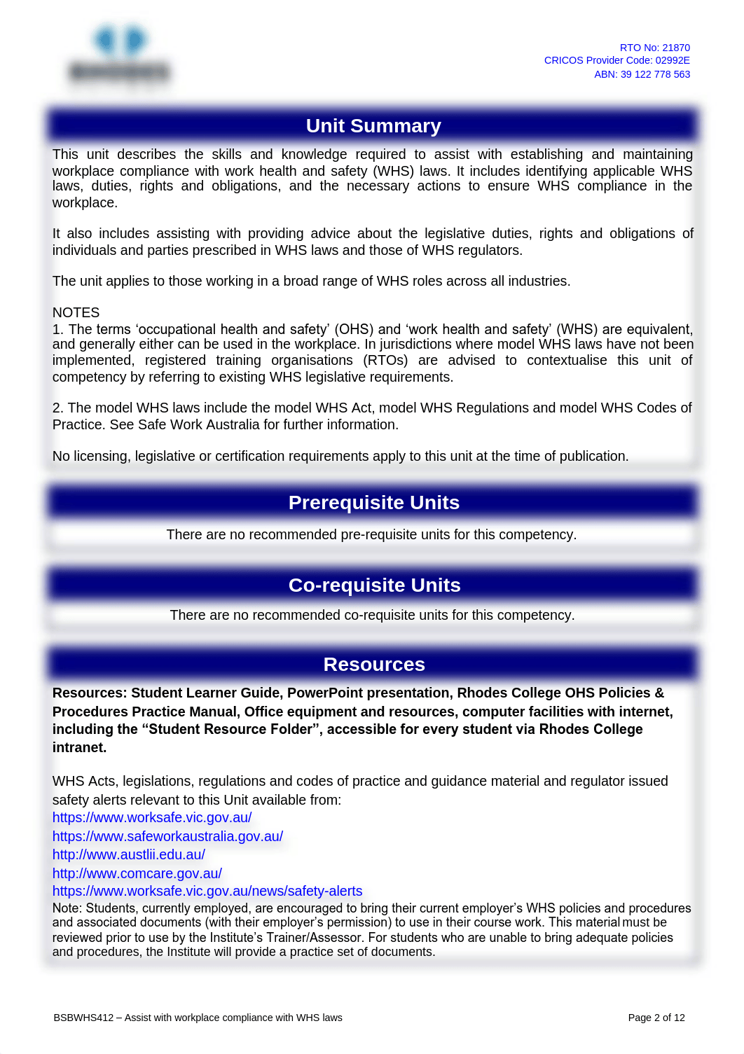 SATool - BSBWHS412 - Assist with compliance with WHS laws v Feb 2021.pdf_dmtz6wvga1c_page2