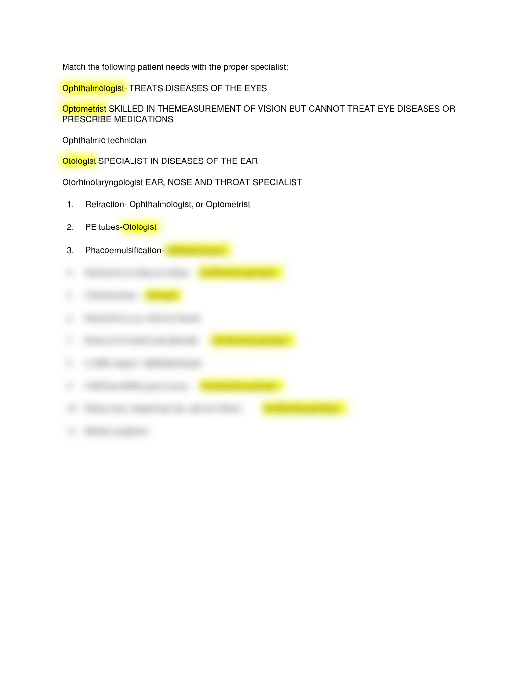 Match the following patient needs with the proper specialist.docx_dmu5j6cv75e_page1