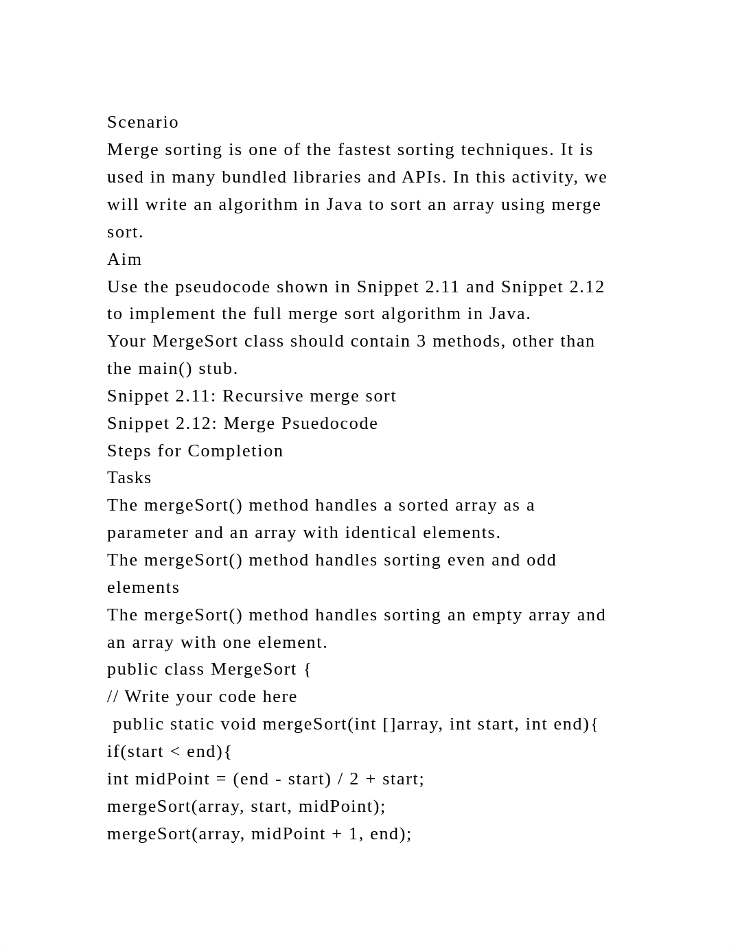 ScenarioMerge sorting is one of the fastest sorting techniques. It.docx_dmugqunceji_page2