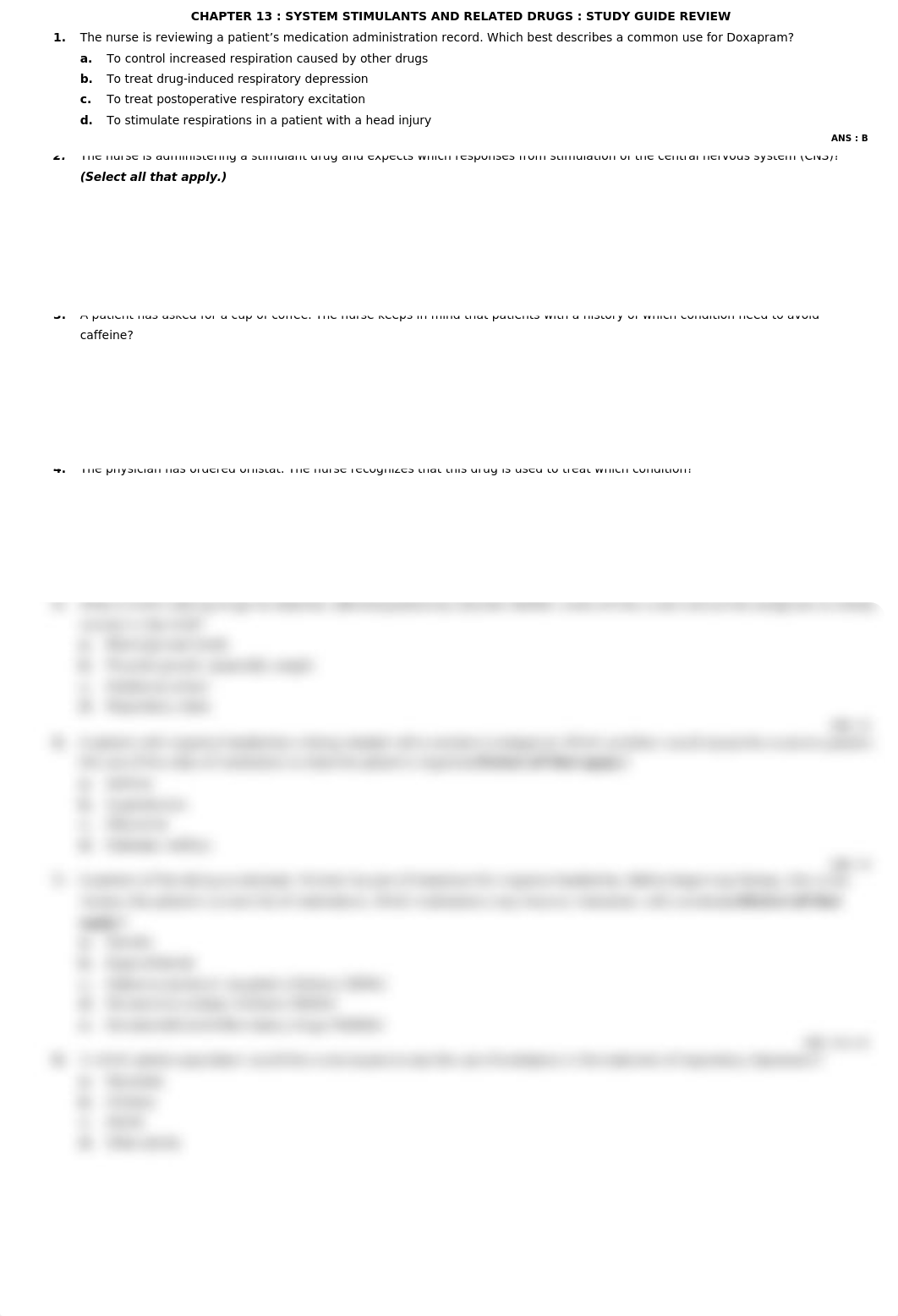 CHAPTER 13_SYSTEM STIMULANTS AND RELATED DRUGS_STUDY GUIDE REVIEW.docx_dmuk7cswvm8_page1