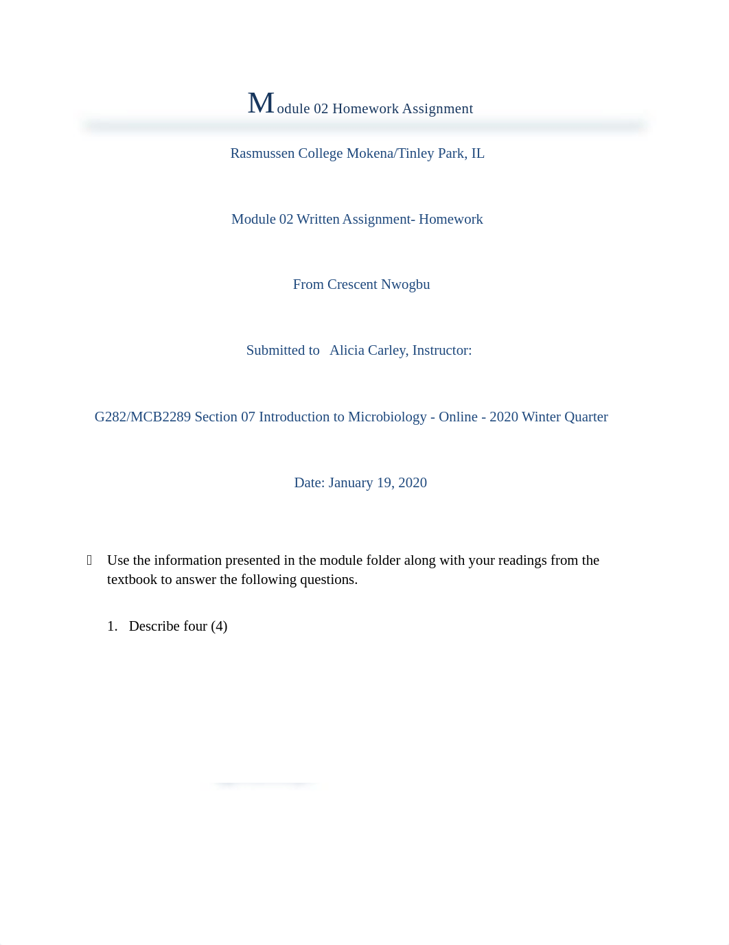 Cnwogbu_Module 02 Microbiology Homework Assignment_011820.docx_dmverciet25_page1