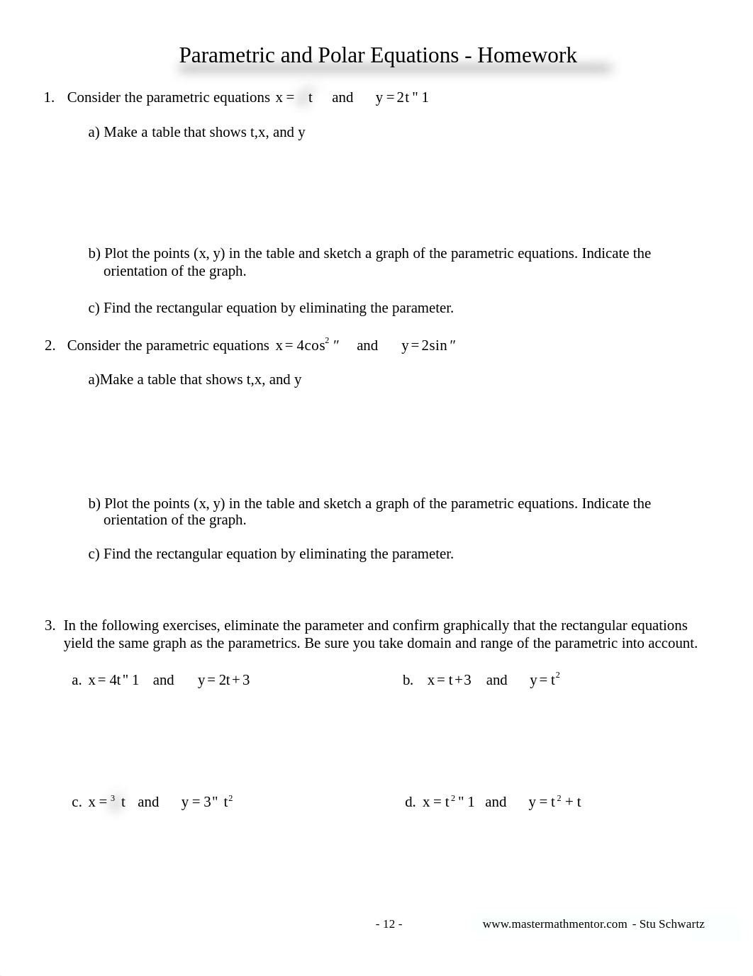 Parametric and Polar Equations Homework.pdf_dmvg2yf9vud_page1