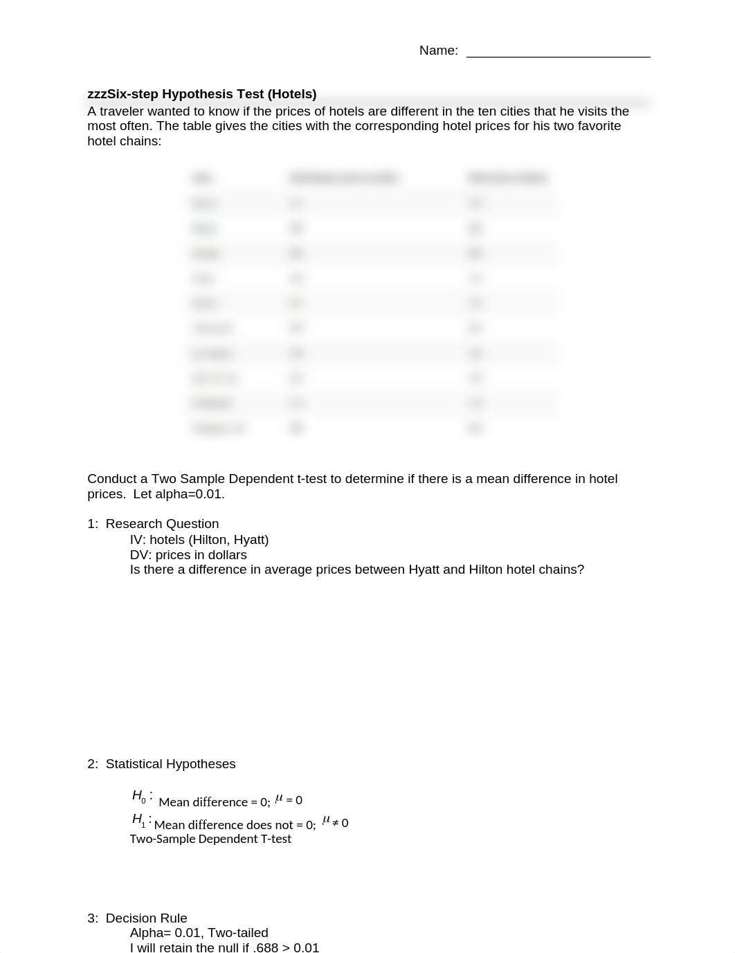 Six Step Hypothesis Test Answer Template (Hotels) (1).docx_dmvwjdcheld_page1