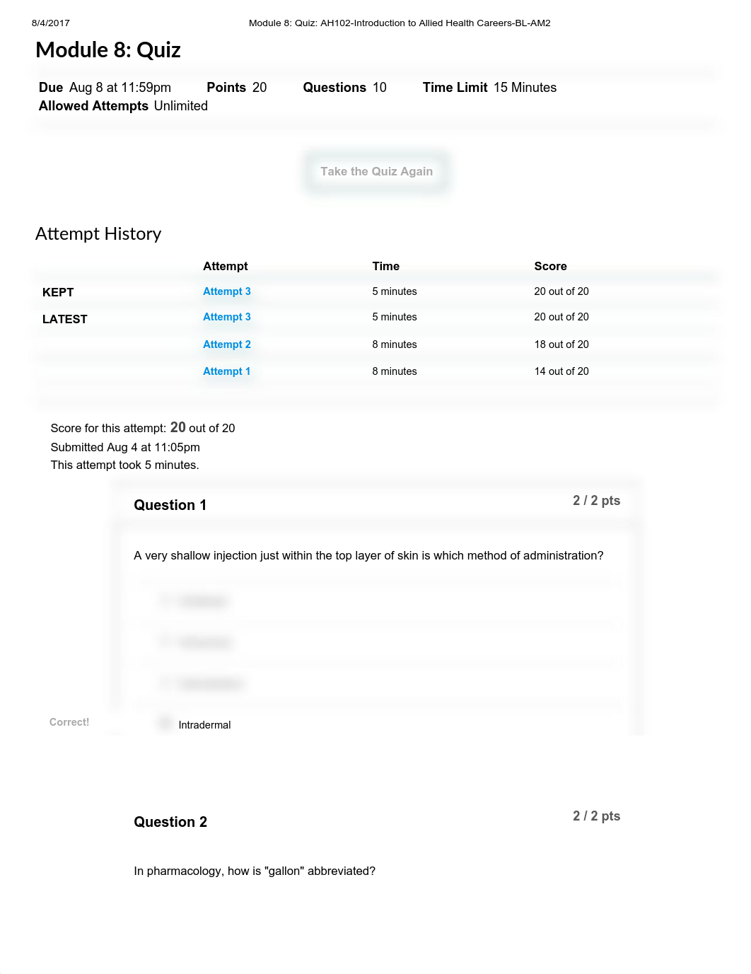Module 8_ Quiz_ AH102-Introduction to Allied Health Careers-BL-AM2.pdf_dmw0h8y946g_page1