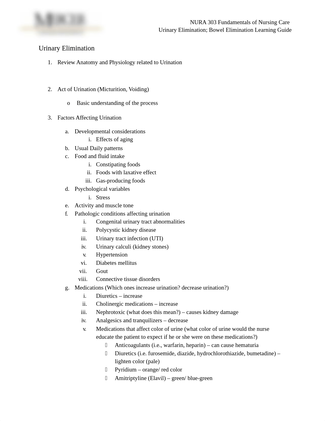 Urinary, Bowel Elimination and Fluid Electrolyte Balance Learning Guide.docx_dmw1iwmbni8_page1