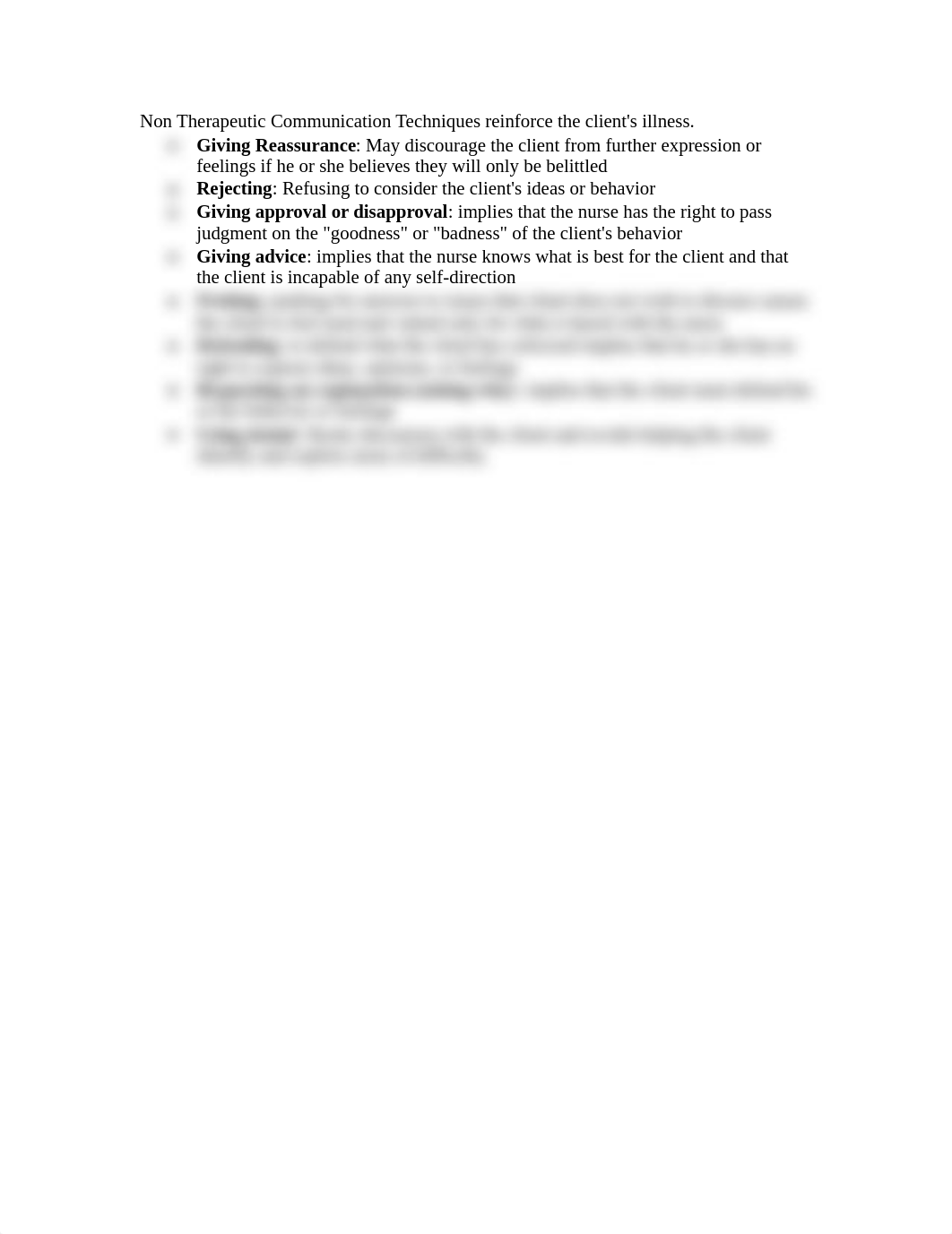 Non Therapeutic Communication Techniques reinforce the client_dmw4fsv68gu_page1