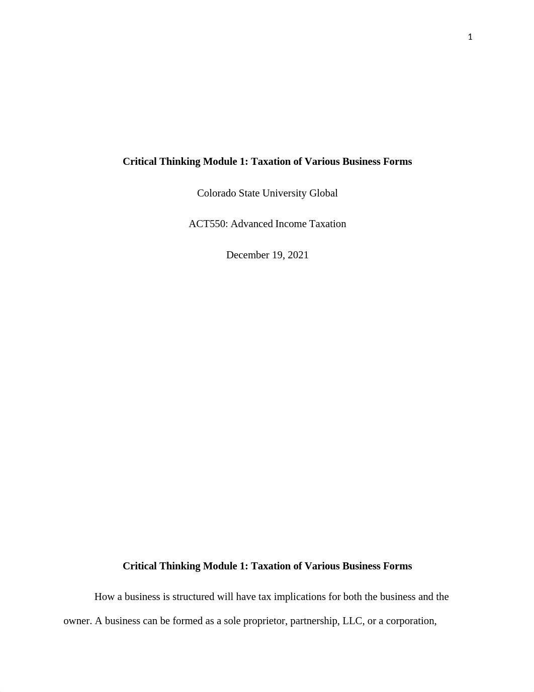 CT #1 - Option 1 - Taxation of Various Business Forms.docx_dmwjwf2lavv_page1