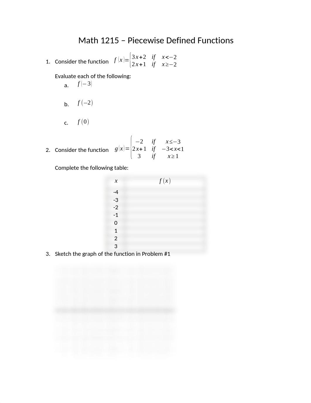 Math 1215 Piecewise Defined Functions Homework_dmwymbmrsqs_page1