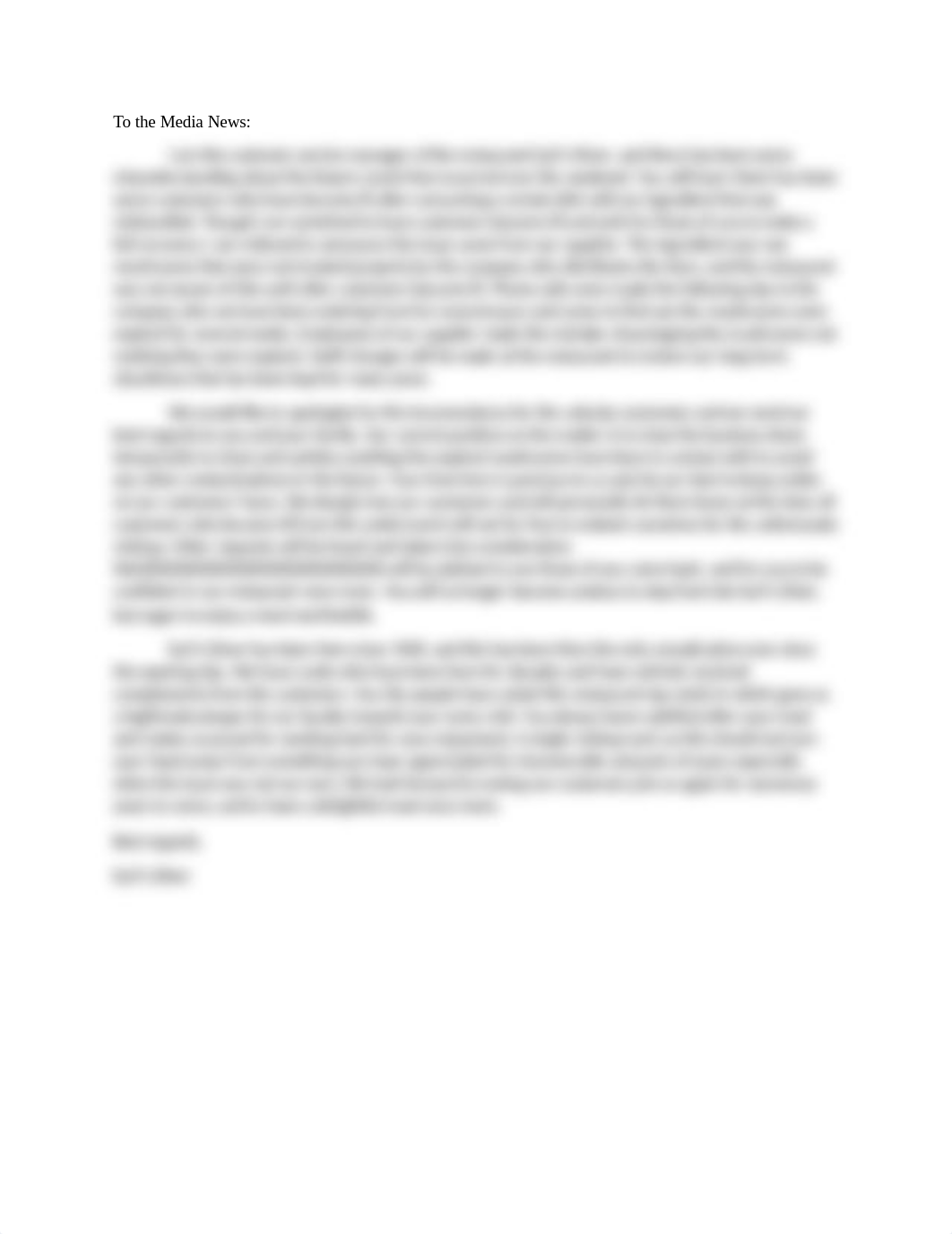 Busn 3005 essay Restaurant mishap.docx_dmx5ltls1ol_page2