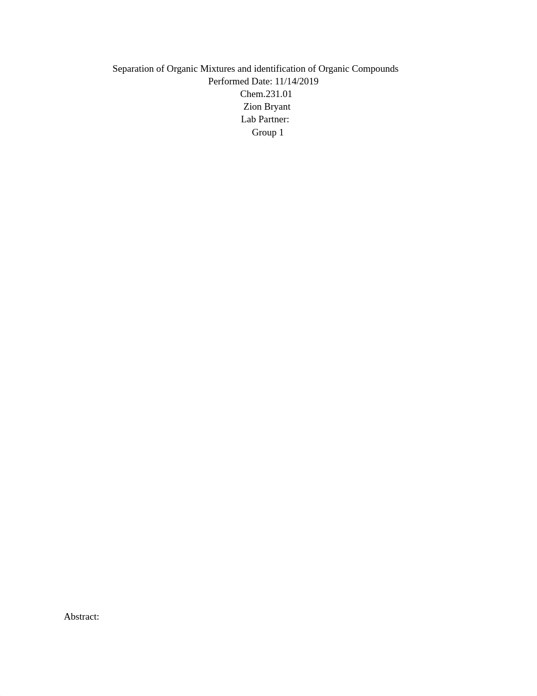 Experiment 9 & 10_ Separation of Organic Mixtures and Identification of Organic Compounds  .docx_dmxa8y6ige5_page1