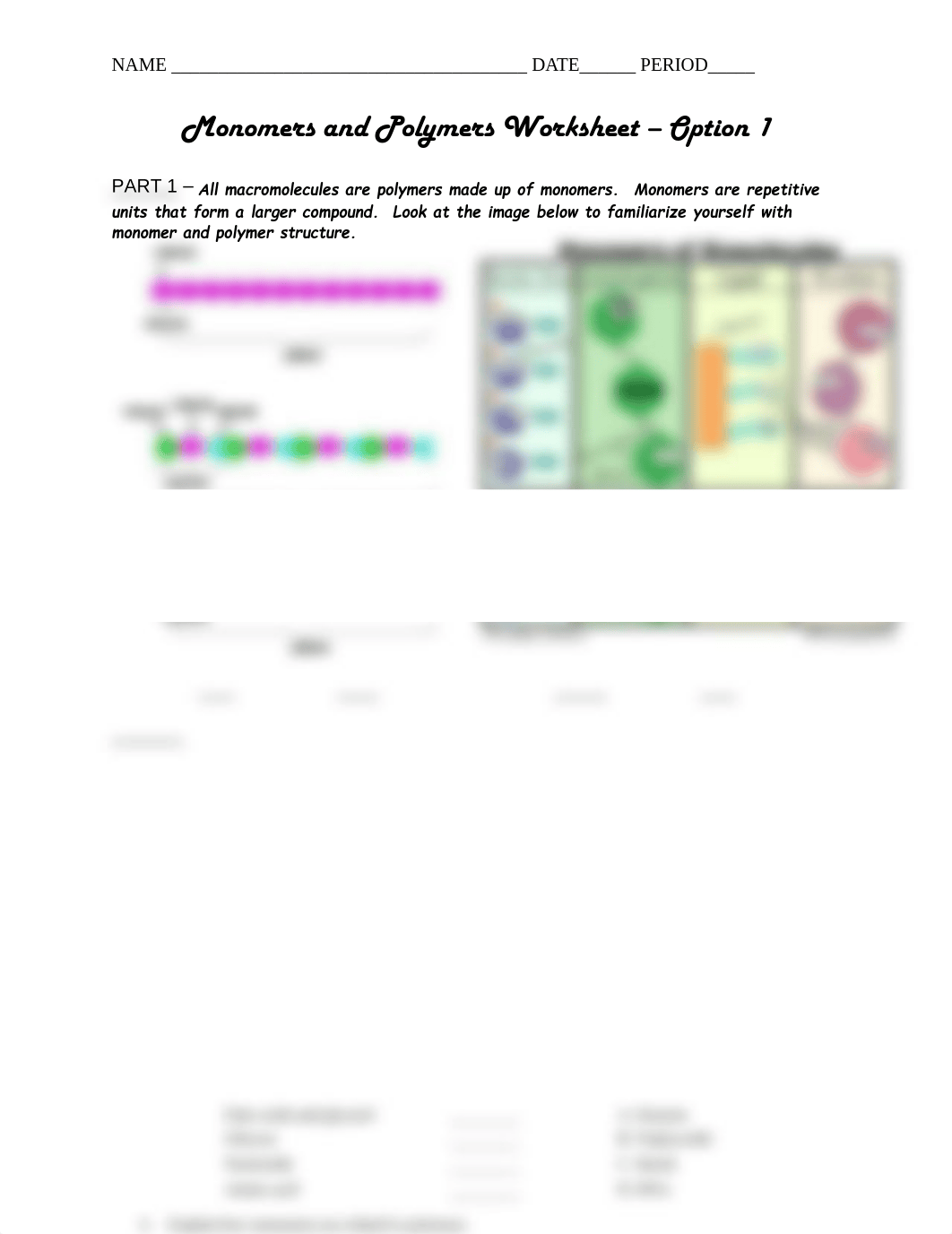 BSC 150 Polymer and Monomer Worksheet (F'19).pdf_dmxjt6p9040_page1