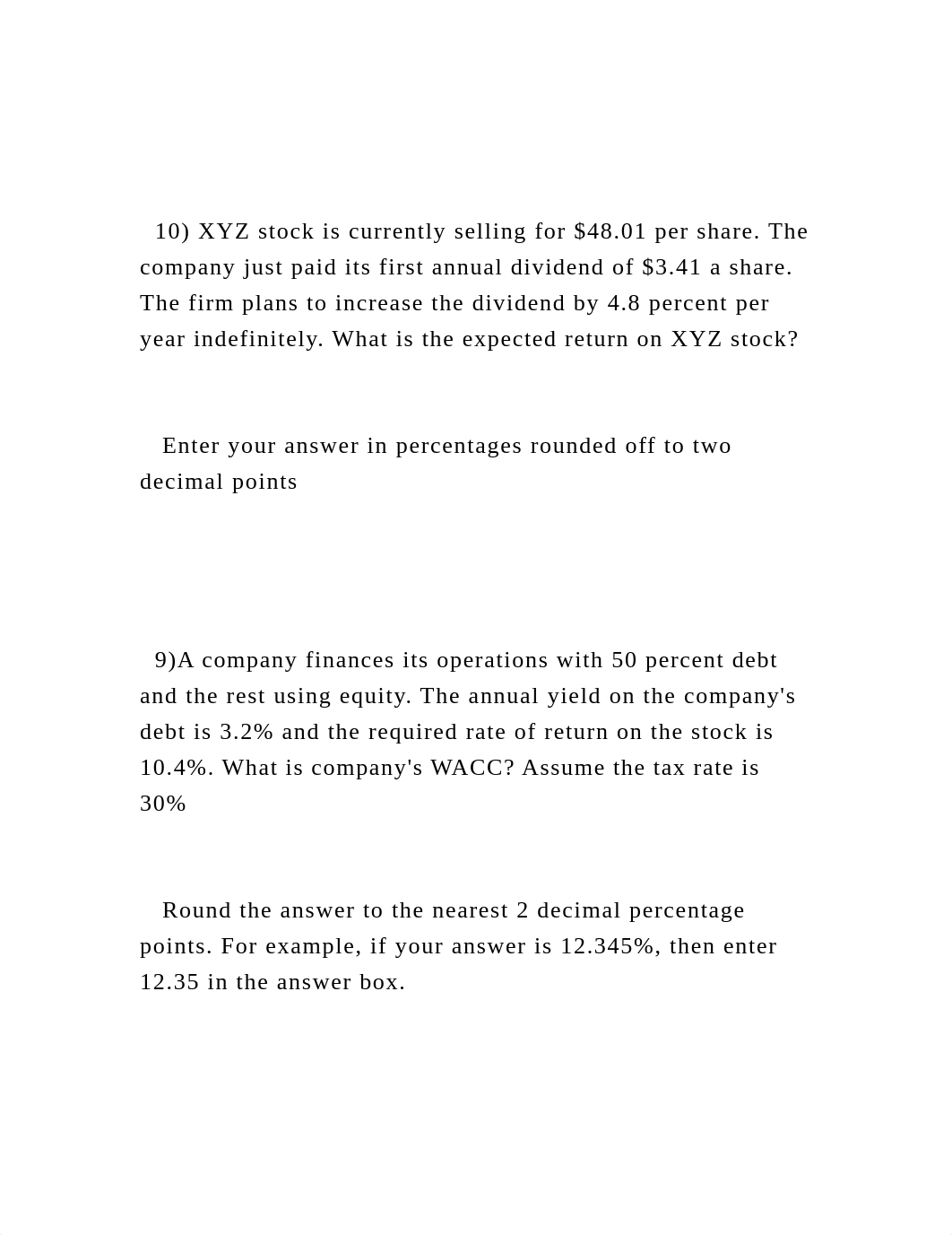 10) XYZ stock is currently selling for $48.01 per share. The co.docx_dmyl9kd46f1_page2