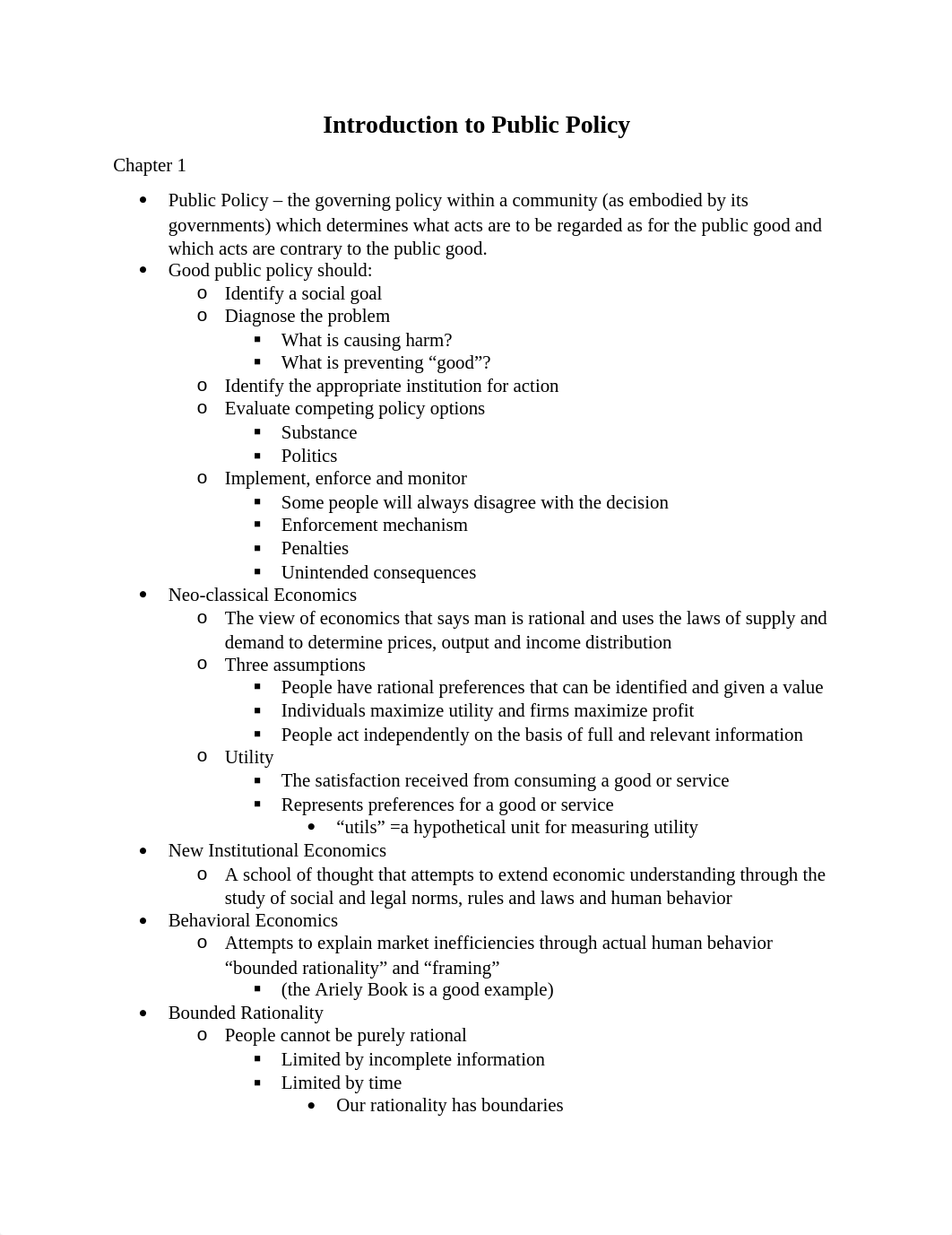 Notes Introduction to Public Policy_dmyqp3q6tlx_page1