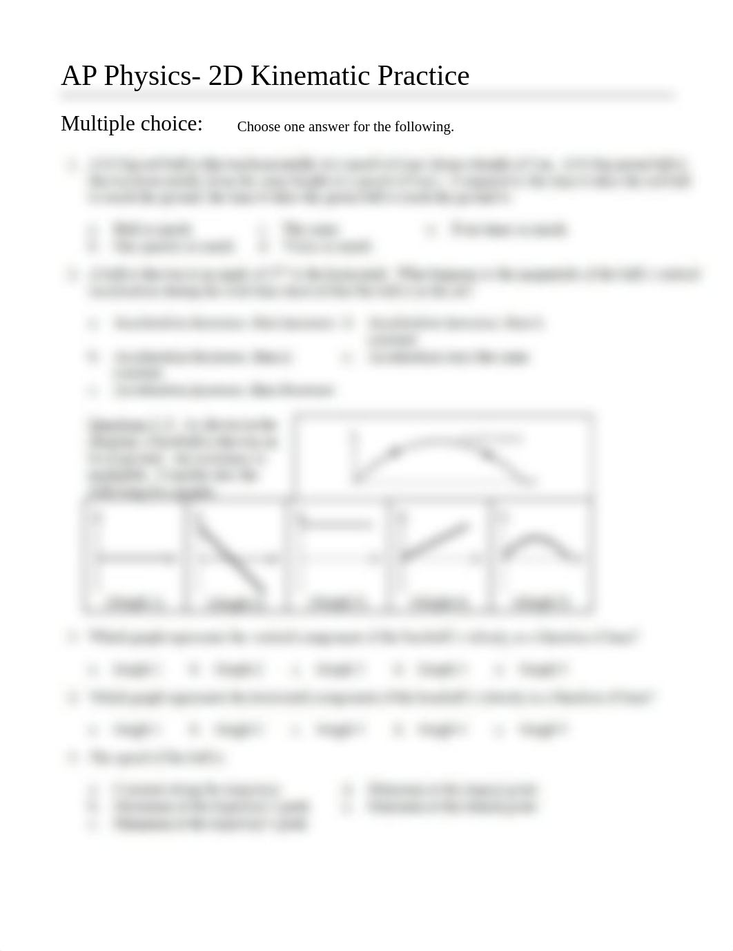 AP Physics 2D Kinematic Practice With Solutions.docx_dmz3f5l0zqv_page1