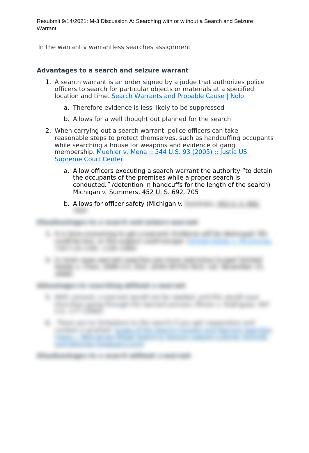 Resubmit  M 3 Discussion A Searching with or without a Search and Seizure Warrant.docx_dmzgzfroa0p_page1