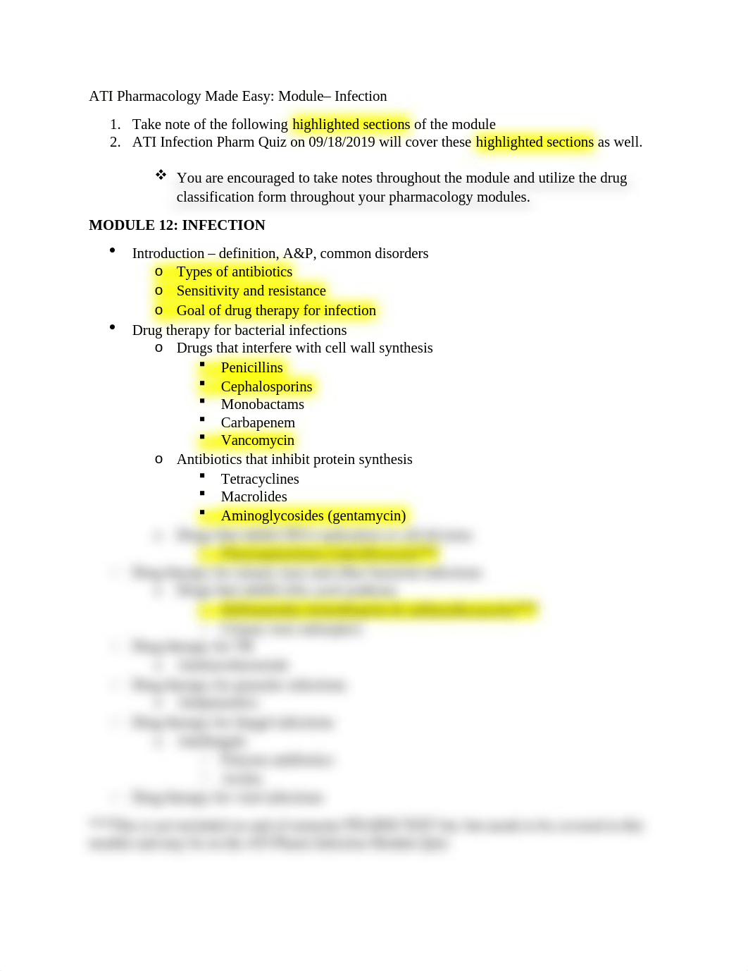 ATI Pharmacology Module - Infection 2019.docx_dmzk8f2h4of_page1