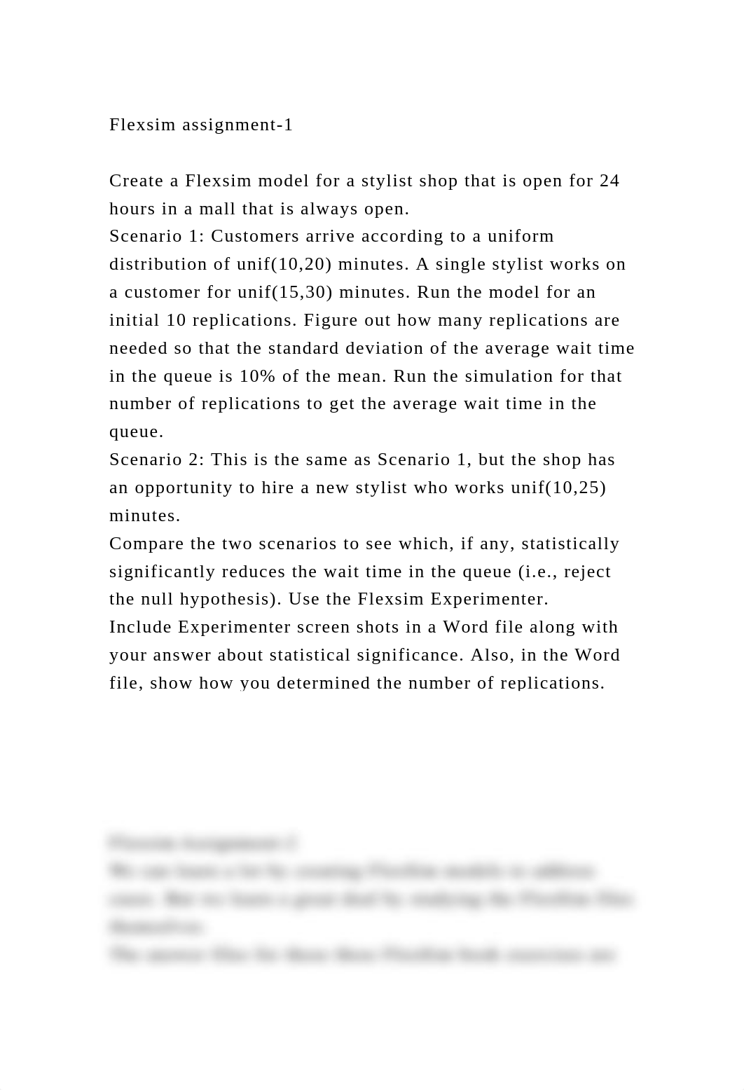 Flexsim assignment-1Create a Flexsim model for a stylist shop th.docx_dmzo3pby4vs_page2