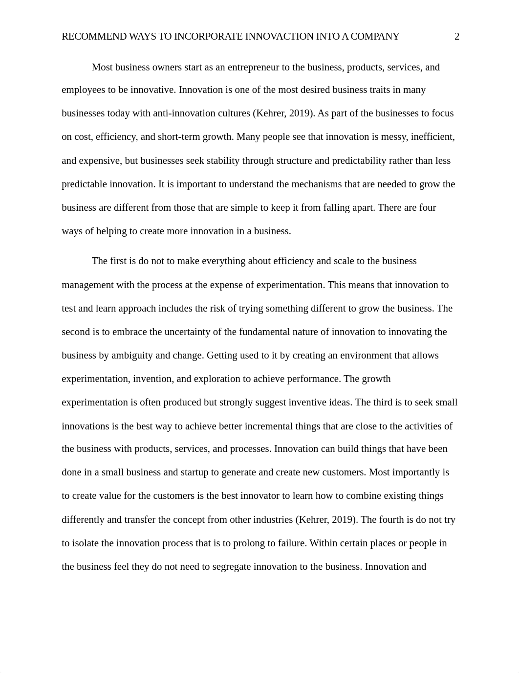 Week 2 Recommend Ways to Incorporate Innovation into a Company.docx_dmzp55yoov0_page2