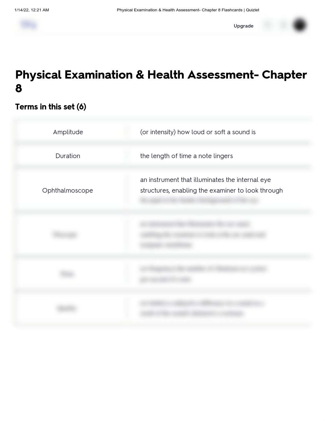 Physical Examination & Health Assessment- Chapter 8 Flashcards _ Quizlet.pdf_dmzszeqa6fa_page1