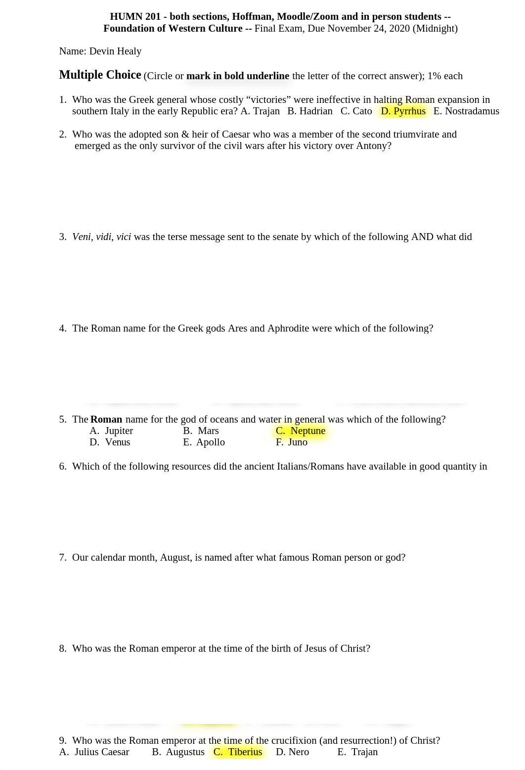 HUMN 201 Final Exam - Devin Healy.doc_dn09frzk987_page1