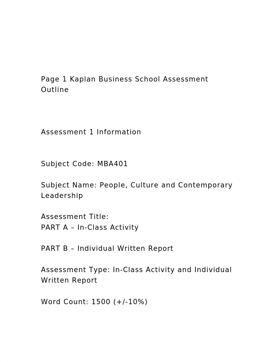 Page 1 Kaplan Business School Assessment Outline Asses.docx_dn0ffl3pnca_page2