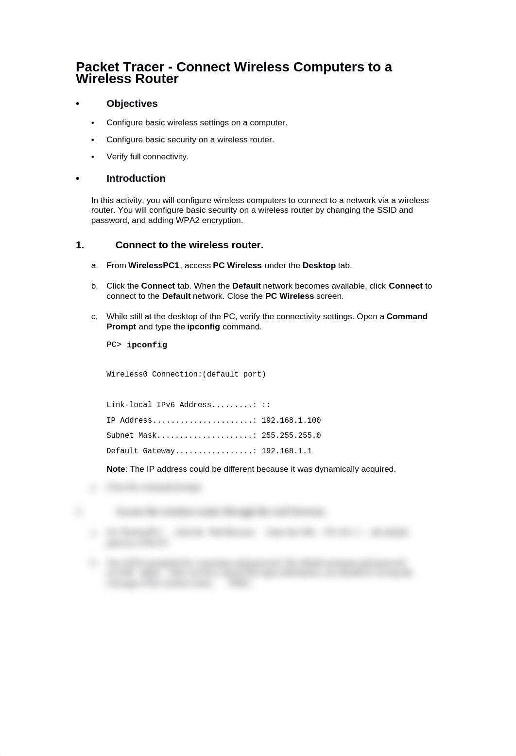 8.1.2.13 Packet Tracer - Connect Wireless Computers to a Wireless Router Completed.docx_dn0idogmq8o_page1