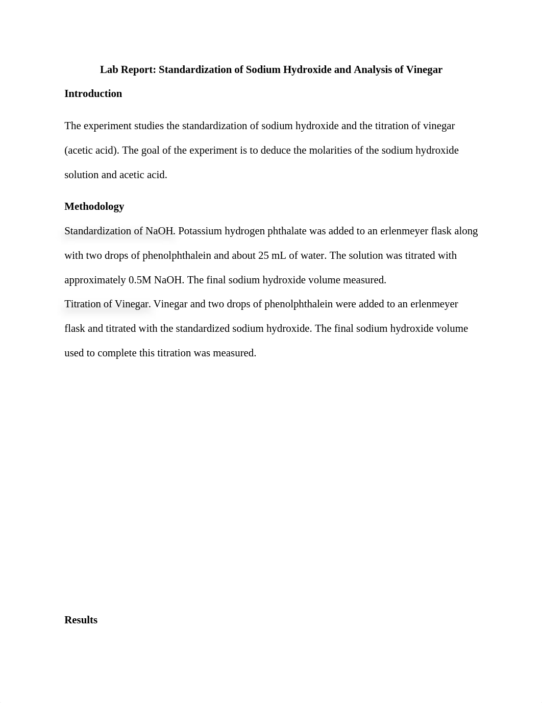 Lab Report- Standardization of Sodium Hydroxide and Analysis of Vinegar.docx_dn0sdawp6if_page1