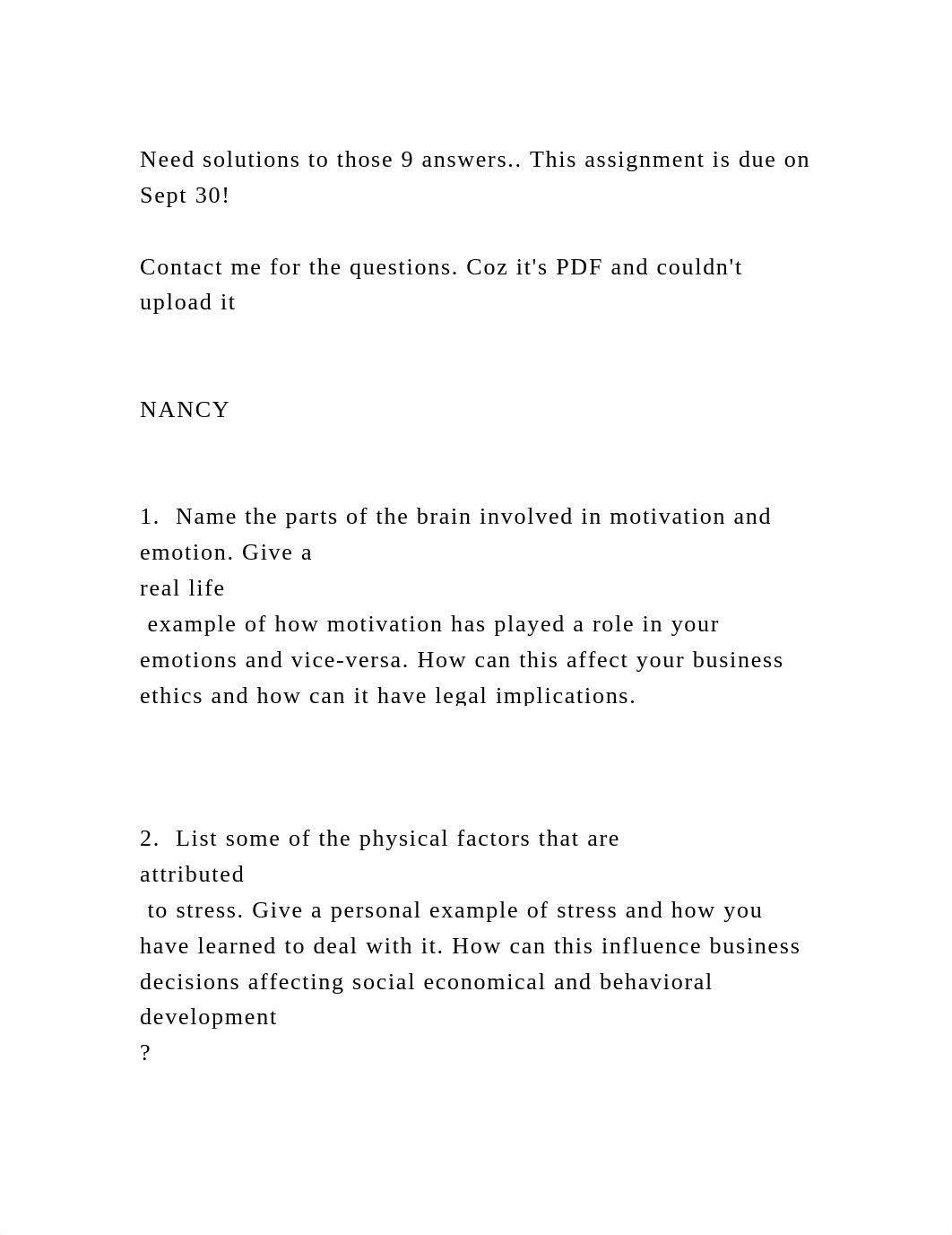 Need solutions to those 9 answers.. This assignment is due on Sept 3.docx_dn0shn584sf_page2